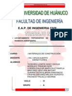 Monografía de Levantamiento Topografico de La Carretera Huanuco-Aeropuerto PDF