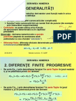 T 05 Derivarea Numerica