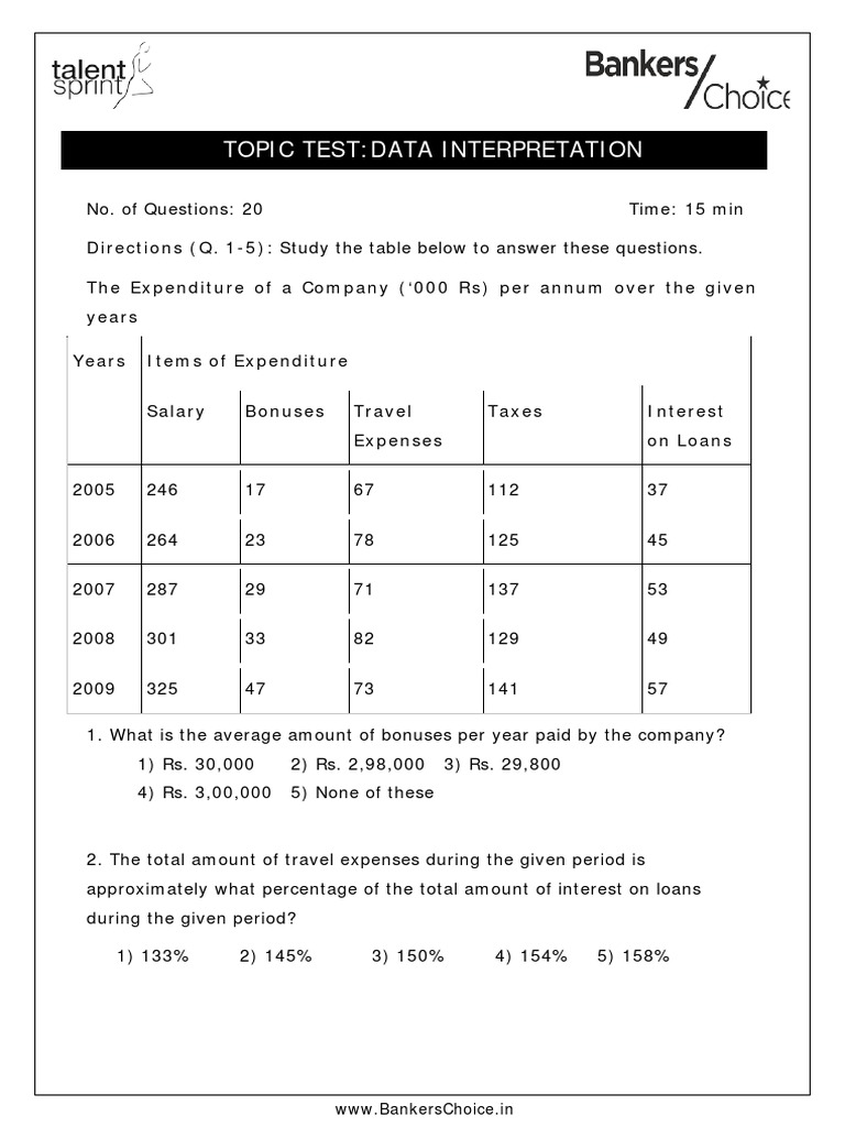 Di Topic Test | PDF