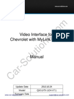 Chevrolet MyLink Video Interface Manual