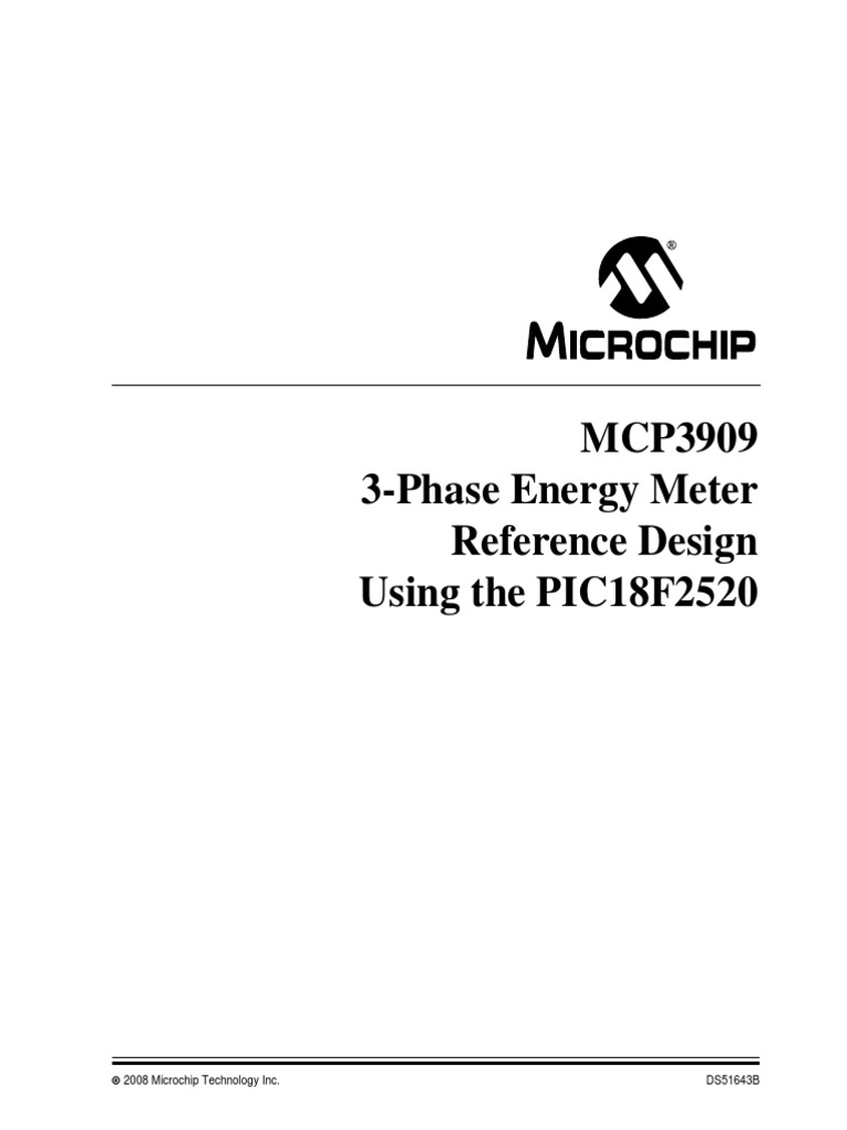 MCP3909 3-Phase Energy Meter Reference Design | PDF | Ac Power | Analog ...