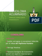 Condiloma acuminado: Etiología, síntomas y tratamiento de las lesiones por VPH