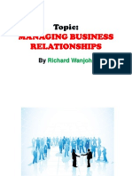Key Accounts Management - Topic  Managing Business Relationships