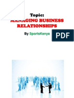 Key Accounts & Relationship Marketing - Topic - Managing Business Relationships