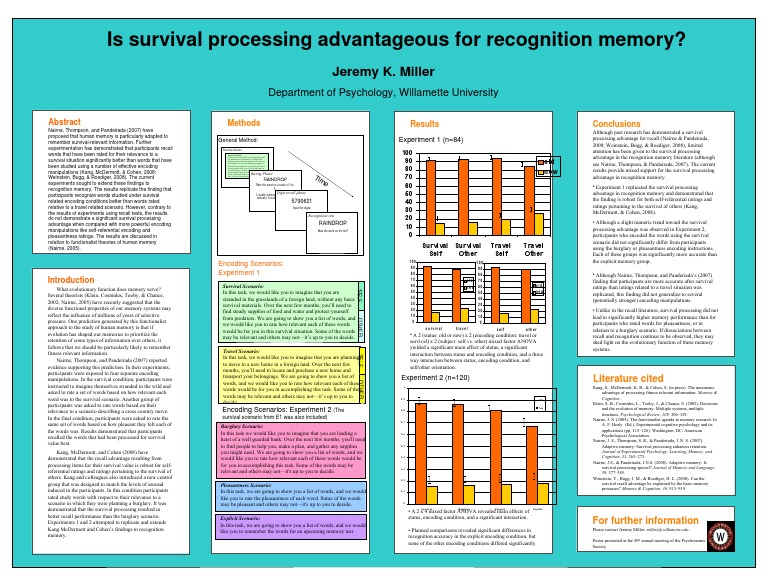 Survival Processing in Memory Recognition | PDF | Recall (Memory) | Memory