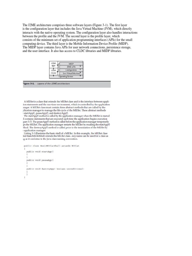 J2ME Architecture Overview | PDF | Computing Platforms | Software