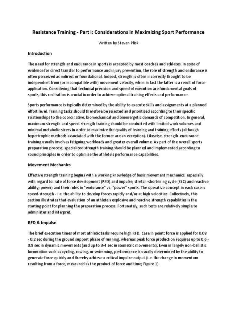 Resistance Training 1 Pdf Pdf Weight Training Strength Training