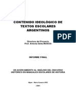 Contenido Ideológico de Los Textos Escolares