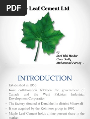 Maple leaf cost accounting