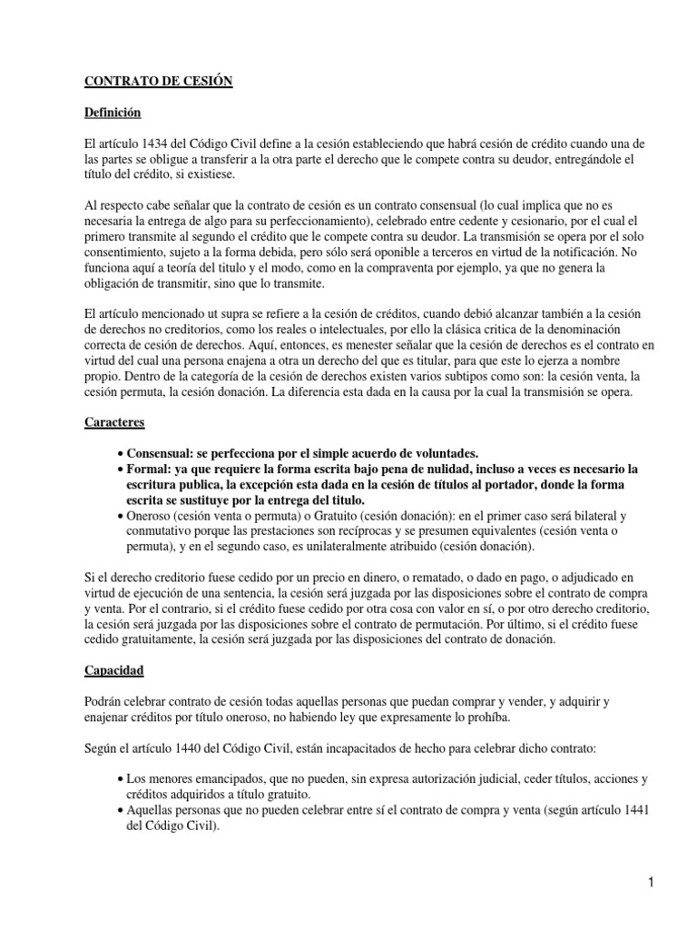 Contrato de Cesion | PDF | Pagos | Justicia