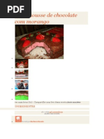 Bolo Mousse de Chocolate Com Morango