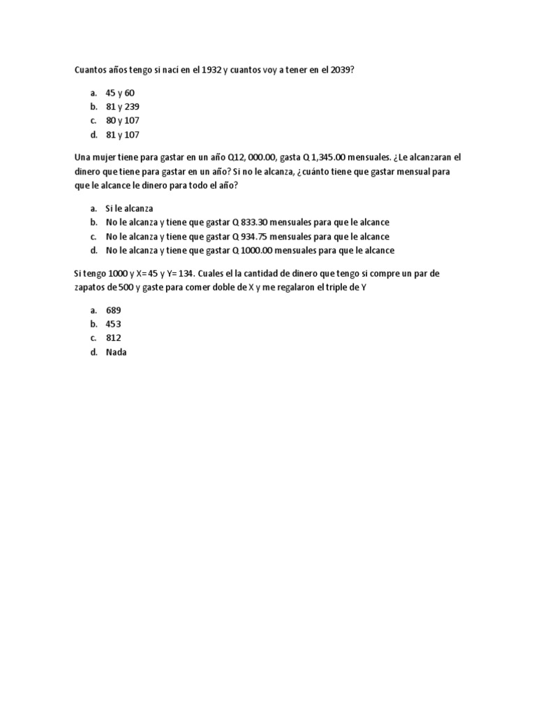 Cuantos Años Tengo Si Nací en El 1932 y Cuantos Voy a Tener en El 2039