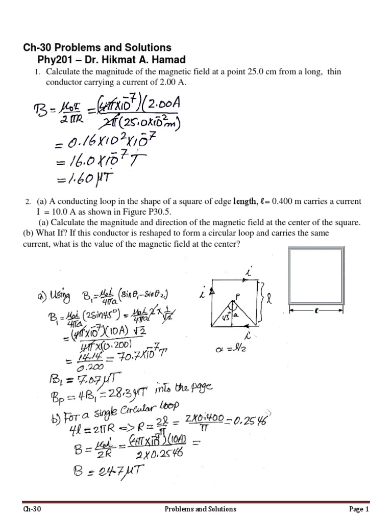 Magnetic Field Problems and Solutions | PDF | Flux | Magnetic Field