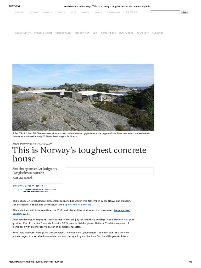 Architecture in Norway This Is Norway's Toughest Concrete House