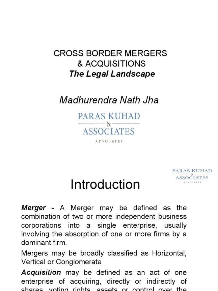 Cross Border Mergers & Acquisitions | PDF | Joint Venture | Foreign ...
