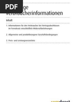 Comdirekt Verbraucherinfos