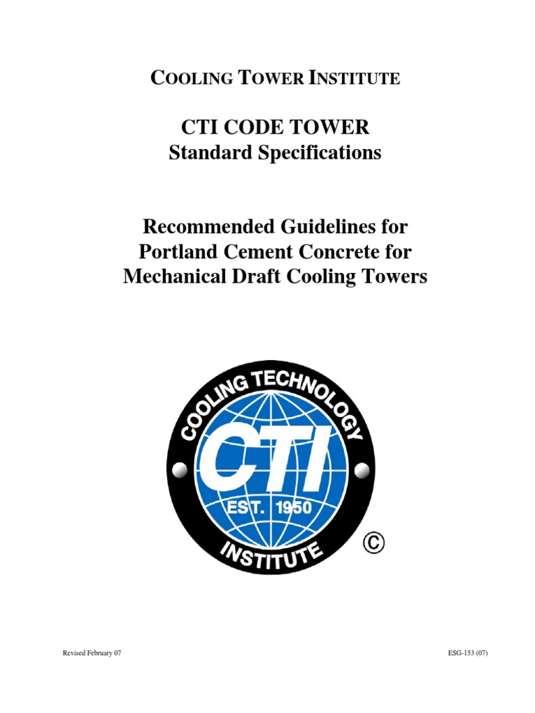 CTI Guidelines For Portland Cement Concrete For