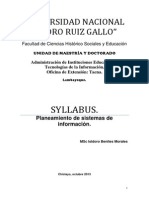 Sílabo Planeamiento de Sistemas de Información