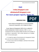 Origin of HRM in India Project Report