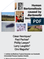 Human Bartonellosis Caused By: Bartonella Bacilliformis
