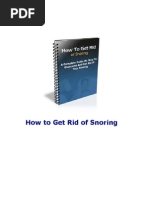 How to Get Rid of Snoring