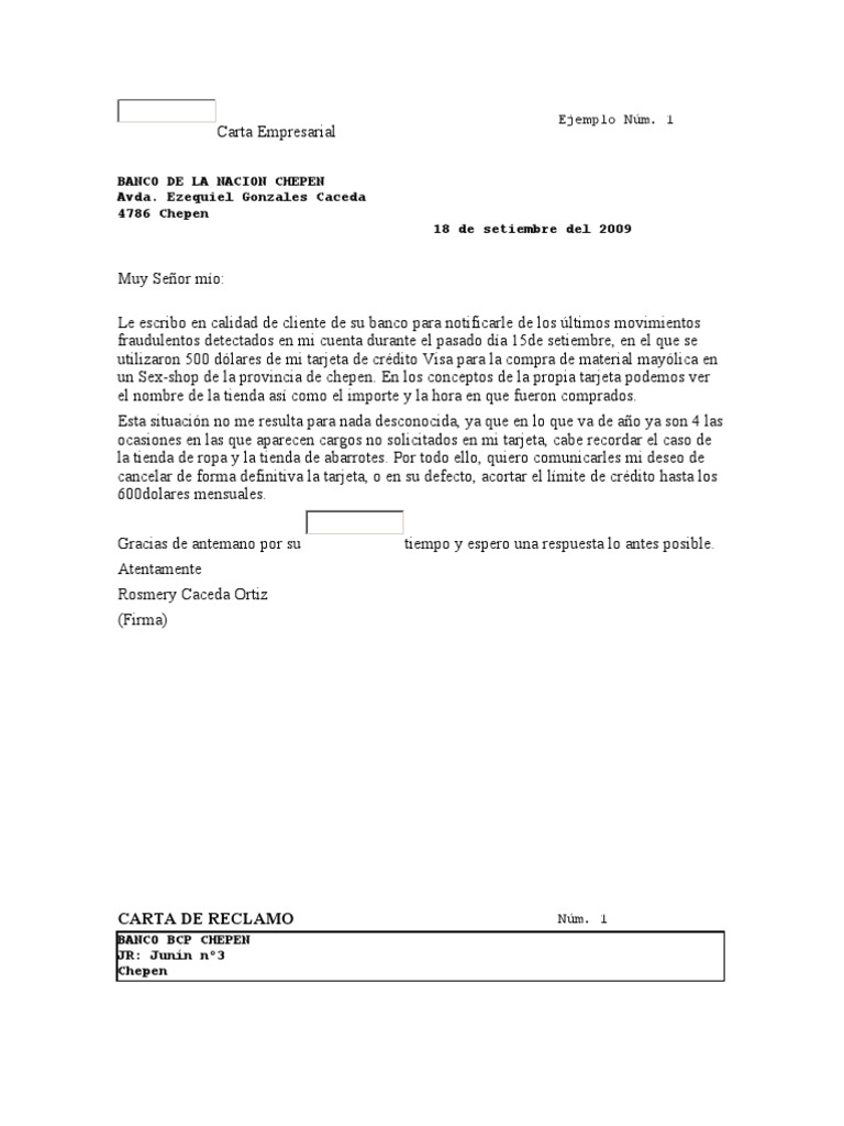 Carta Empresarial