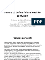 Failure To Define Failure Leads To Confusion