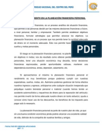 Ensayo Riesgo y Rendimiento en La Planeación Financiera Personal