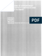 Conditions of Appointment and Architect's Services and Mode of Payment