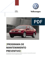 Programa Mantenimiento Preventivo Jetta A4 Volkswagen