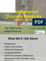 ACSM 2014 Lecture: Patient Outcome Measures, An Overview. Jim MacDonald