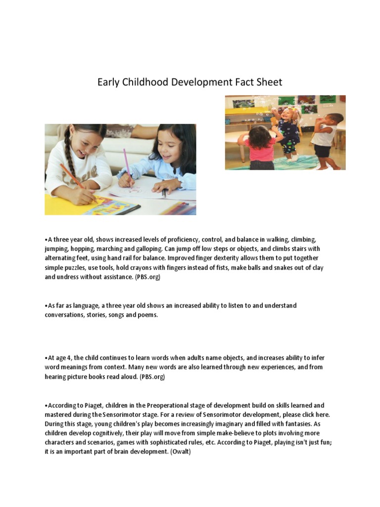 Early Childhood Development Insights | PDF | Child Development ...