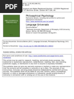 Behme, Christina (2011). a Review of Language Universals. Philosophical Psychology 24(6), 867-871