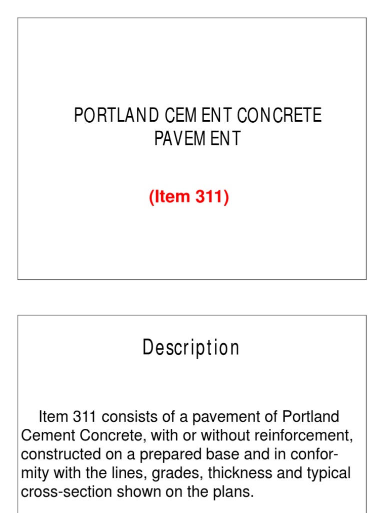 Portland Cement Pavement | Concrete | Road Surface