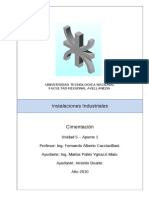 Instalaciones Industriales - U5-A1 - Cimentación