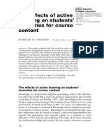 The Effects of Active Learning on Students Memories for Course Content