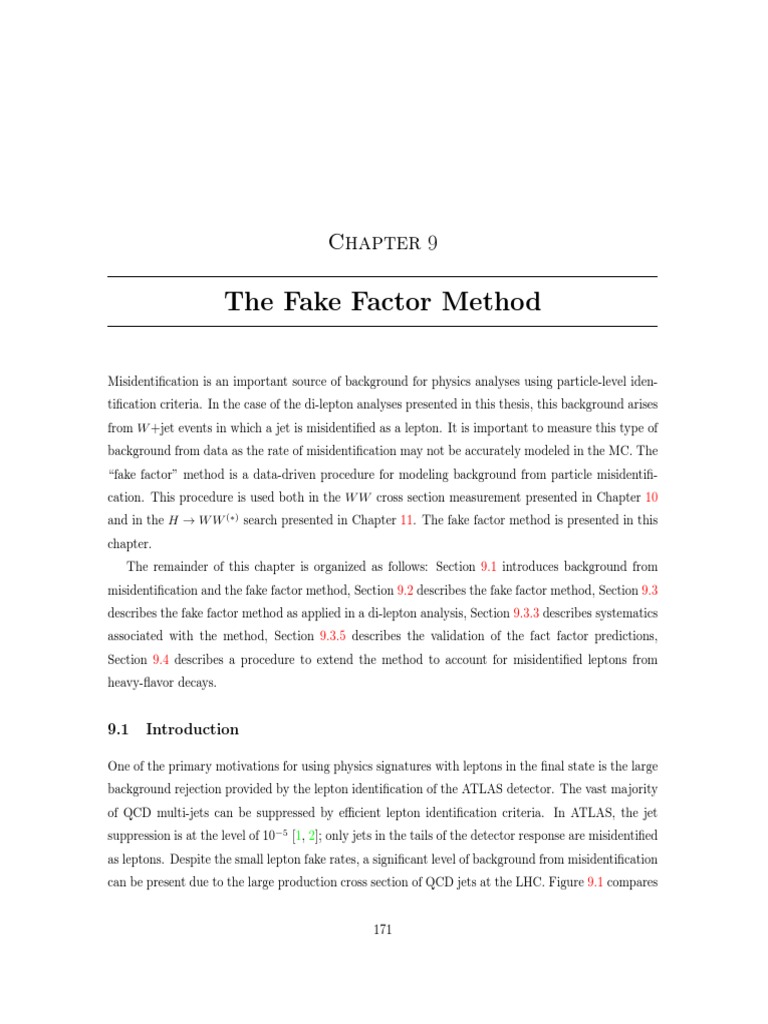Fake Factor Method | PDF | Atlas Experiment | Cross Section (Physics)
