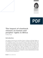 The Impact of Clawback Clauses On Human and Peoples' Rights in Africa