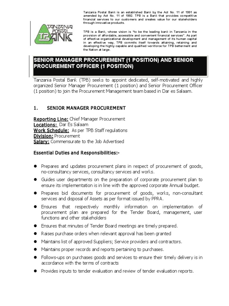 Procurement Manager and Officer Roles | PDF | Procurement | Supply Chain