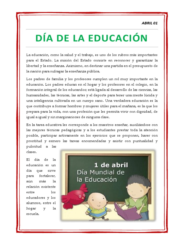 Fechas Civicas Abril Américas Ciencia (general)