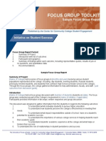 FG Toolkit - Sample Focus Group Report