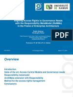 Aligning Access Rights To Governance Needs With The Responsibility MetaModel (ReMMo) in The Frame of Enterprise Architecture