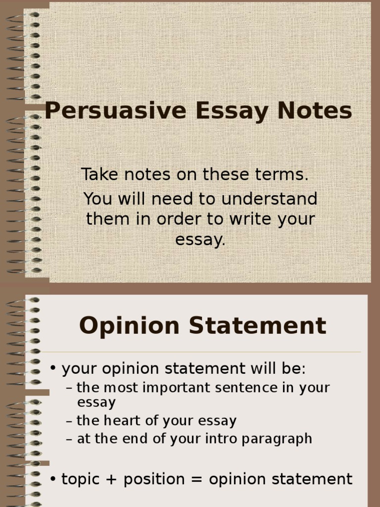 Persuasive Essay Writing Guide | PDF