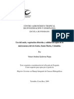 Tesis Yeison Gutiérrez. Uso Suelo, Vegetación Ribereña y Calidad Agua