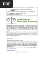 Download Real and Substantial Connections Enforcing Canadian Privacy Laws Against American Social Networking Companies Colin J Bennett Christopher A Parsons and Adam Molnar by Journal of Law Information  Science SN226355239 doc pdf
