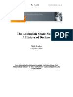 The Australian Share Market - A History of Declines