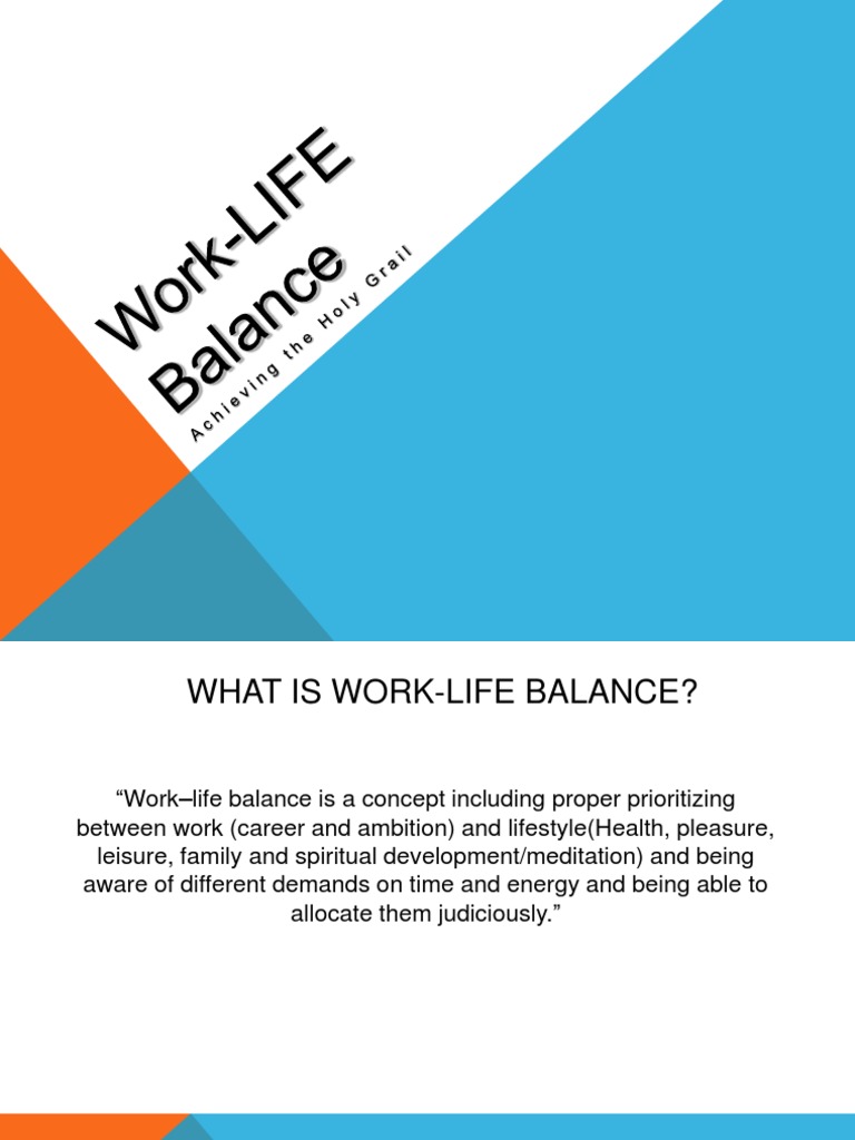 Work Life Balance | PDF | Work–Life Balance | Employment