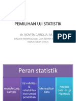 Pemilihan Uji Statistik