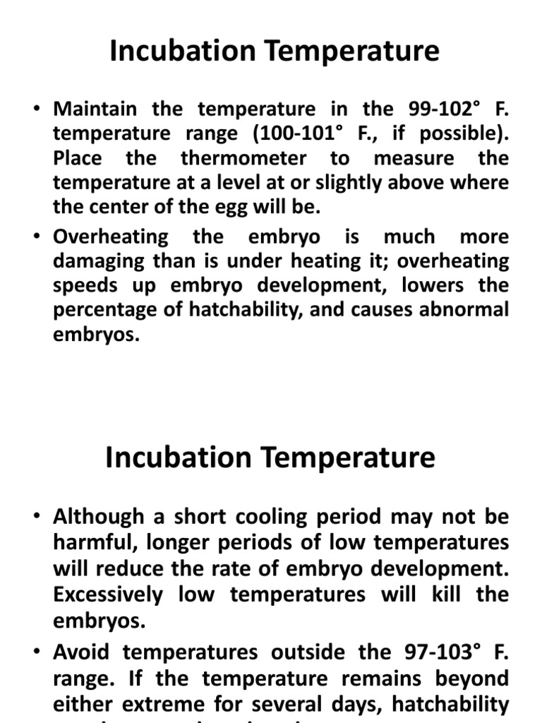 Incubation Management PDF Humidity Relative Humidity