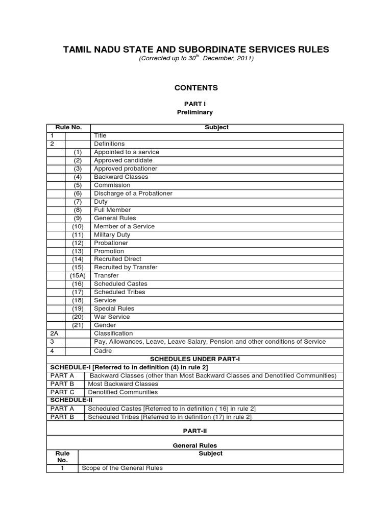 TN Sss Rules | PDF | Probation | Military